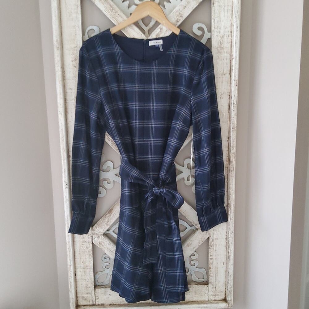 Court & Rowe Dark Academia Plaid Asymmetrical Midi Dress Preppy Chic NWT 10 & 14